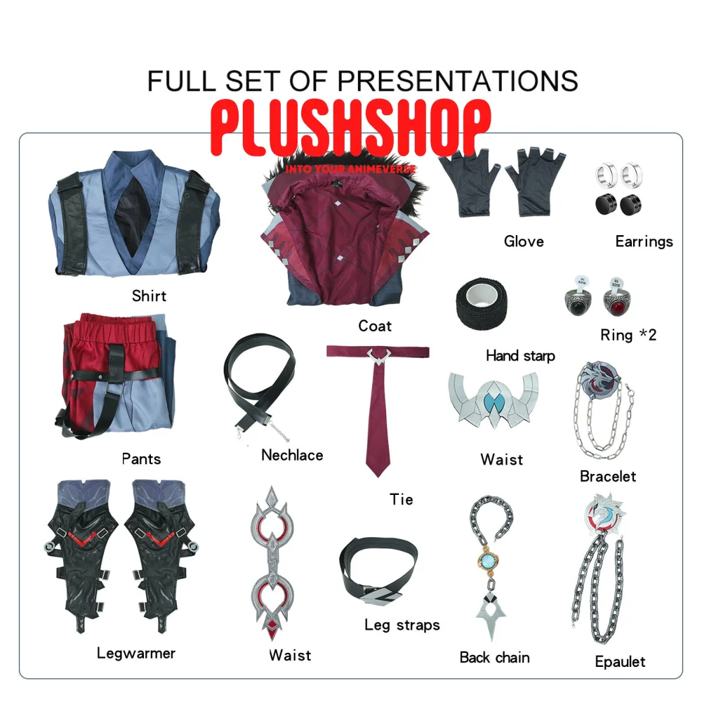 Genshin Impact Wriothesley Cosplay Outfit Clohes Wig - Image 15